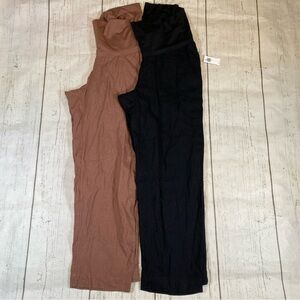 NEW Old Navy Maternity Rollover Waist Linen Pant Bundle